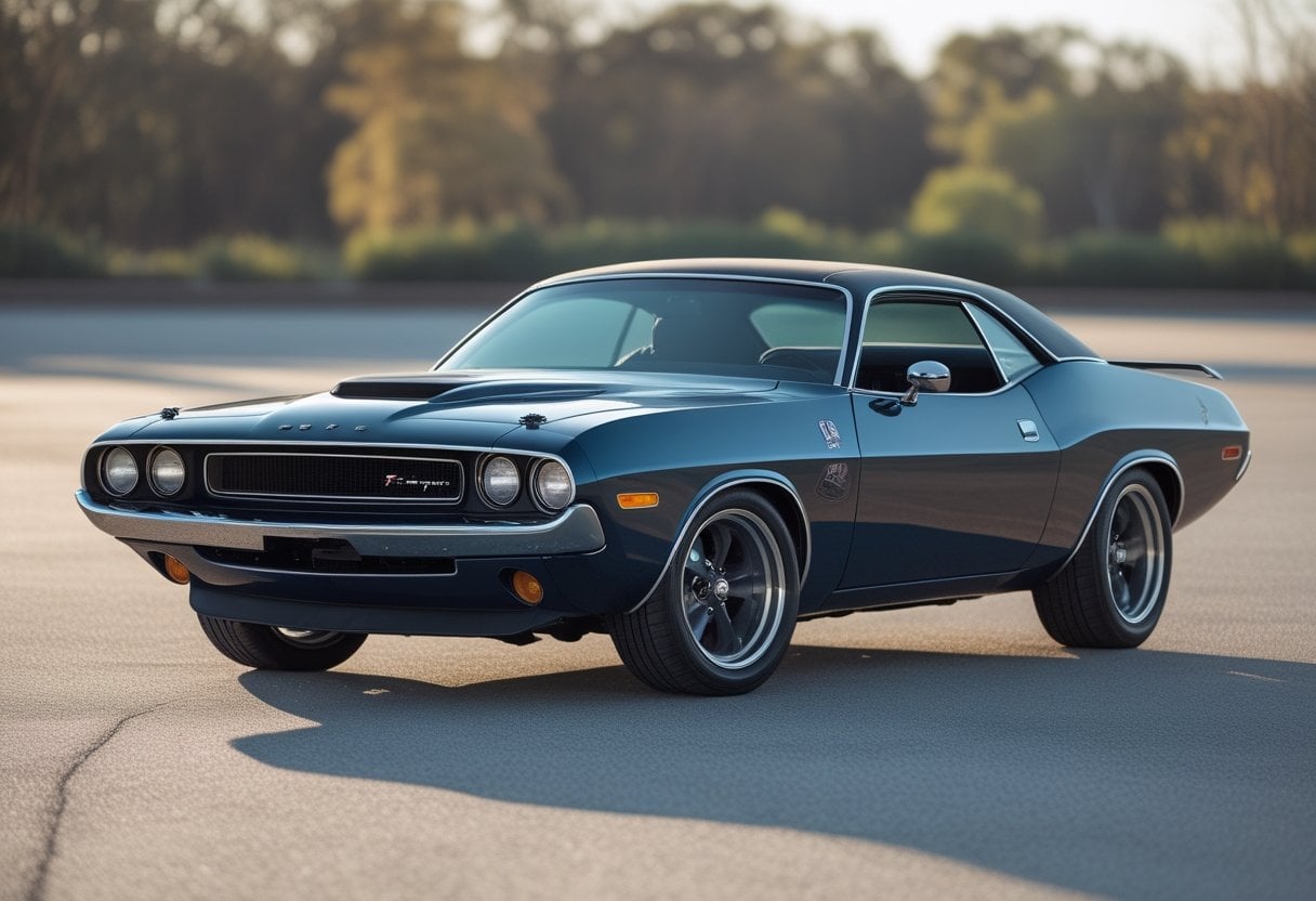 A classic 1970 Dodge Challenger R/T 426 Hemi muscle car parked outdoors on a clear day.