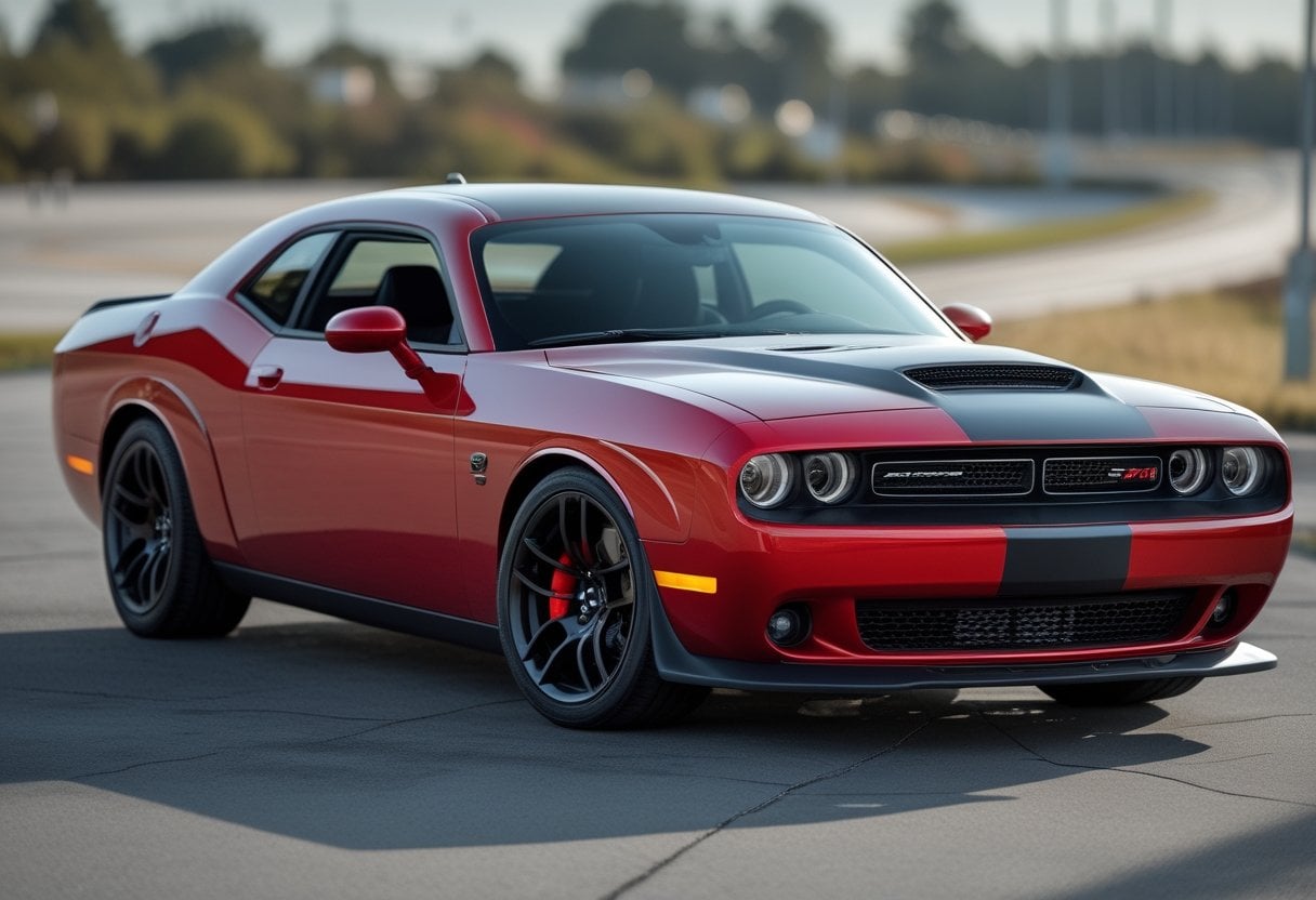 A 2011 Dodge Challenger SRT8 392 parked outdoors, shown from the front side angle.