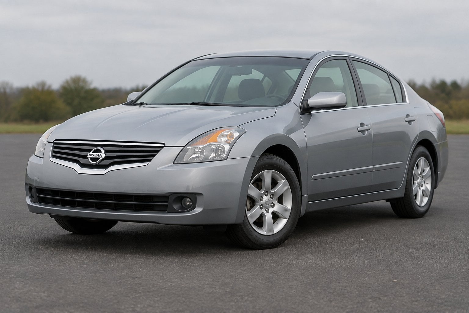 A 2009 Nissan Altima sedan parked on an asphalt surface.